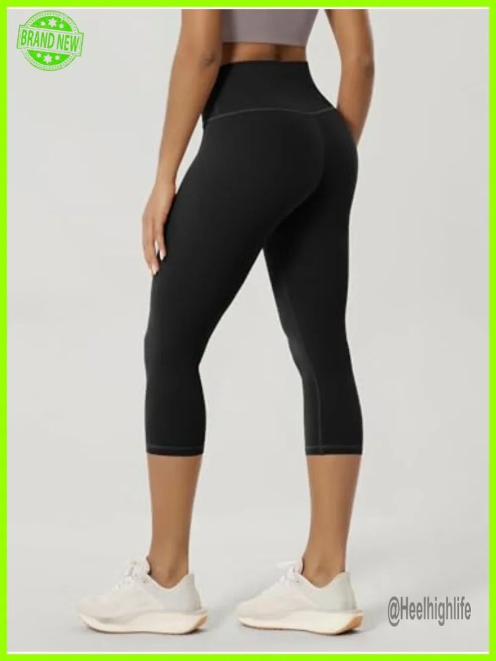 Buttery Soft High Waist Capri Leggings Yoga Lounge 21